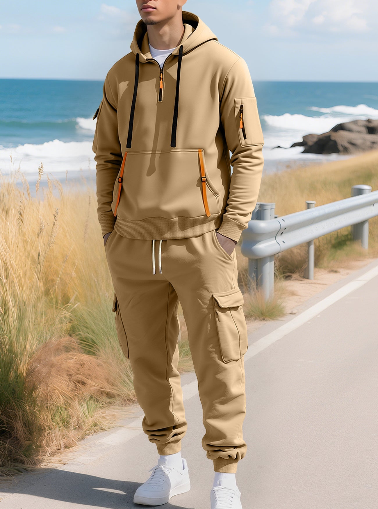 Men's Autumn/Winter Hooded Casual Sports Suit