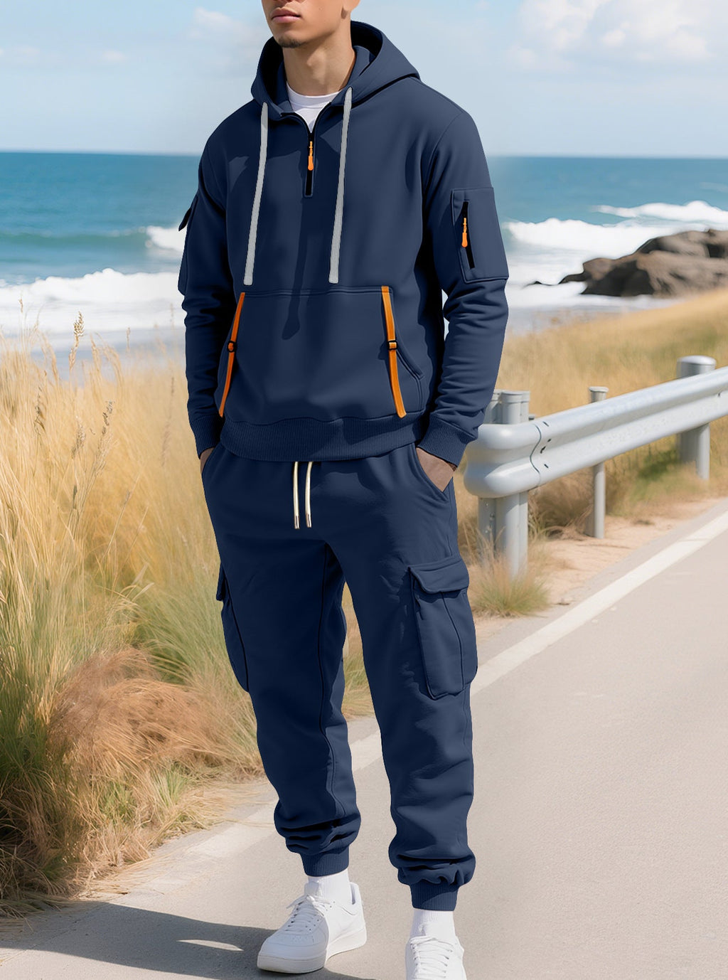 Men's Autumn/Winter Hooded Casual Sports Suit