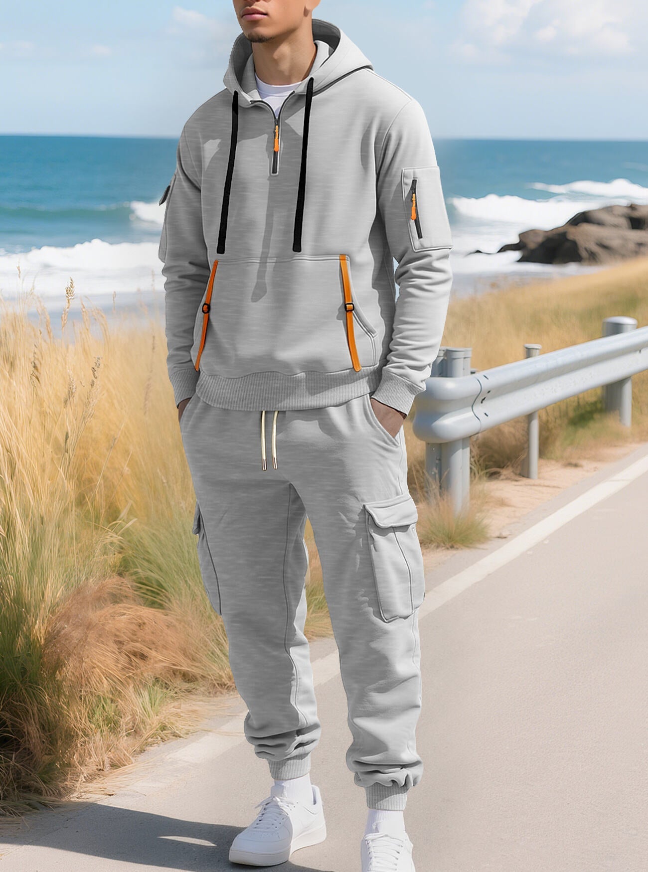 Men's Autumn/Winter Hooded Casual Sports Suit