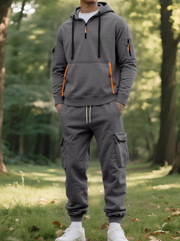 Men's Autumn/Winter Hooded Casual Sports Suit