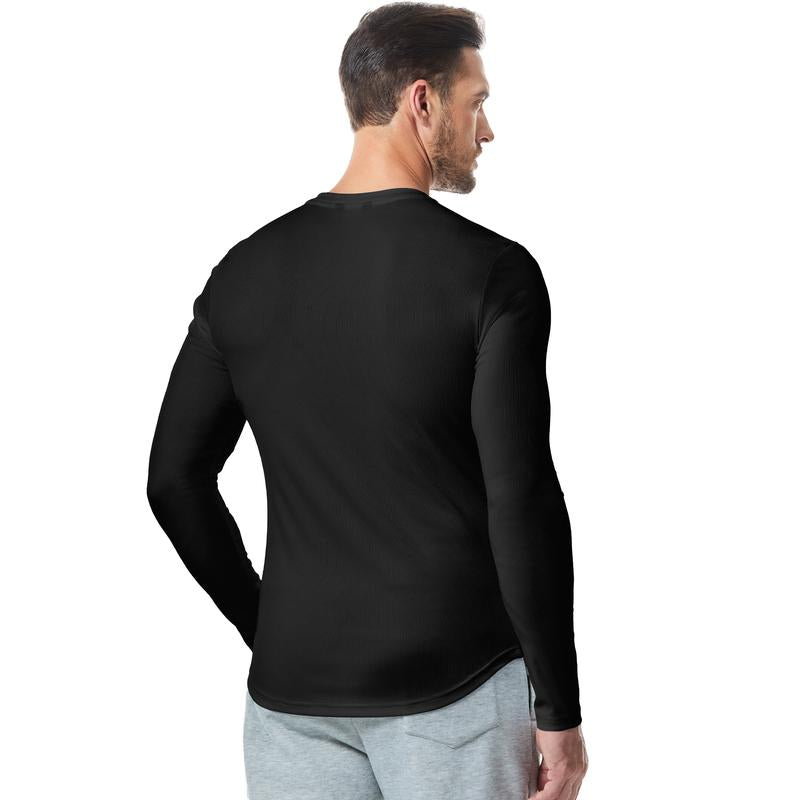 V-neck long-sleeved men's fitness sports top