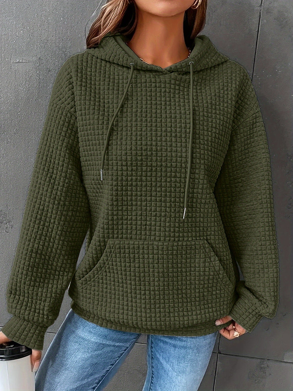 Waffle Knit Hoodie