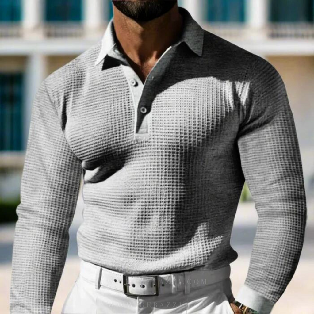 Warm sweater polo shirt