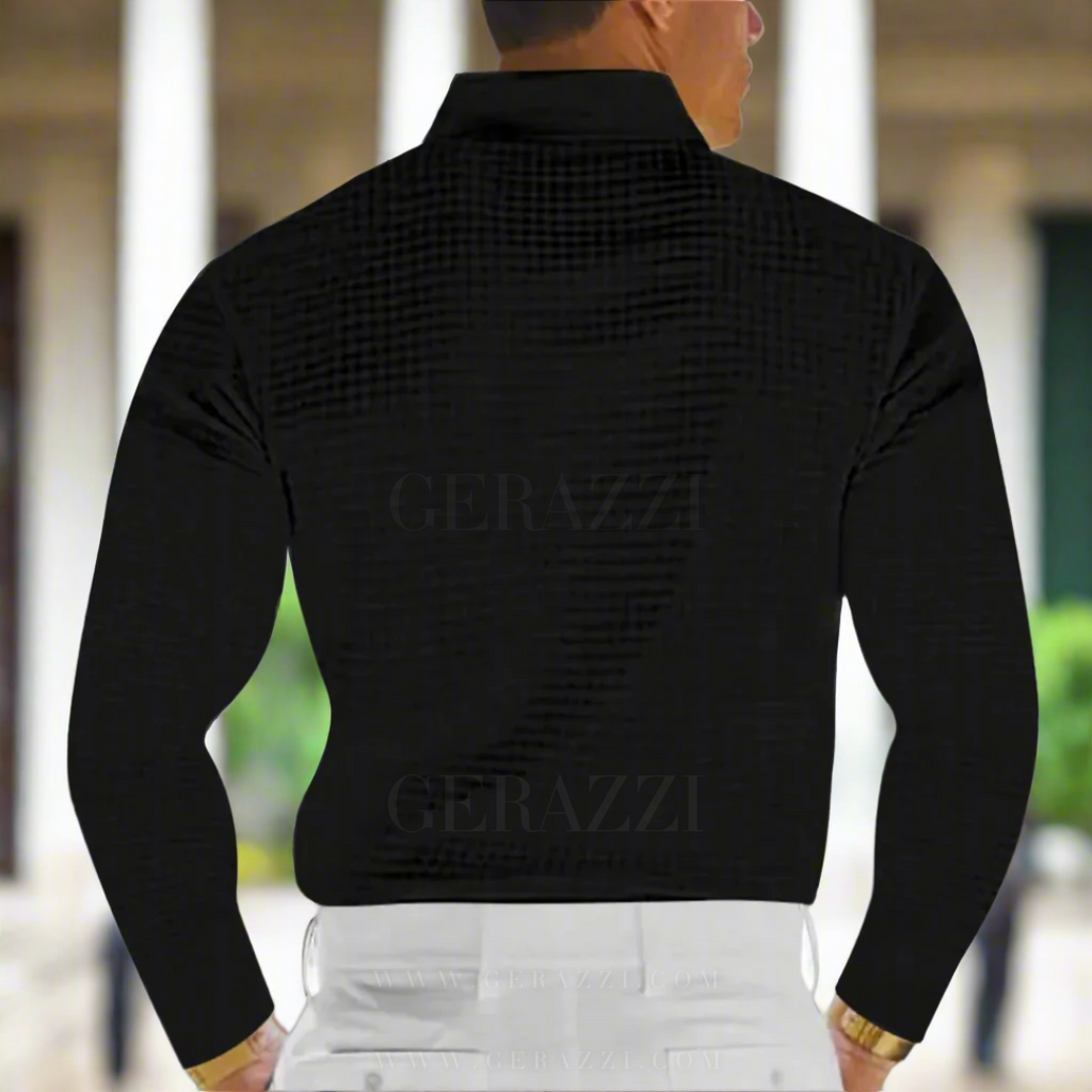 Warm sweater polo shirt