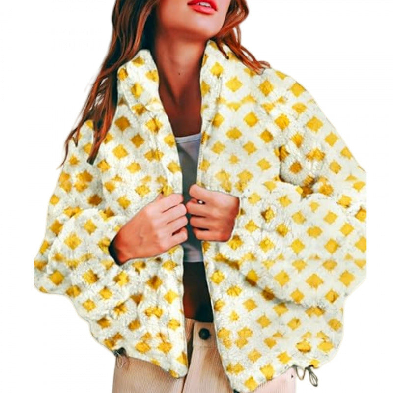 Comfortable fleece short jacket, classic style