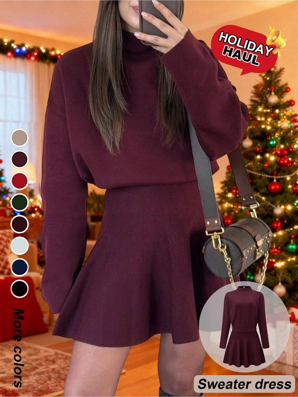 Casual sweater knit dress