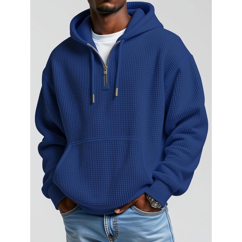 Winter Men's Solid Color Hooded