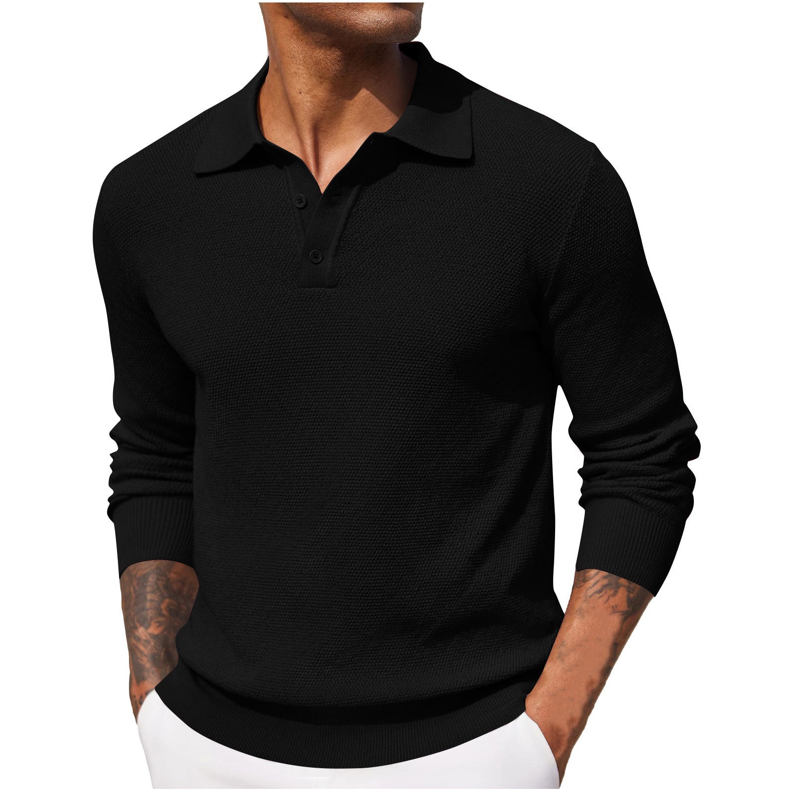 Classic Everyday V-Neck Polo Shirt