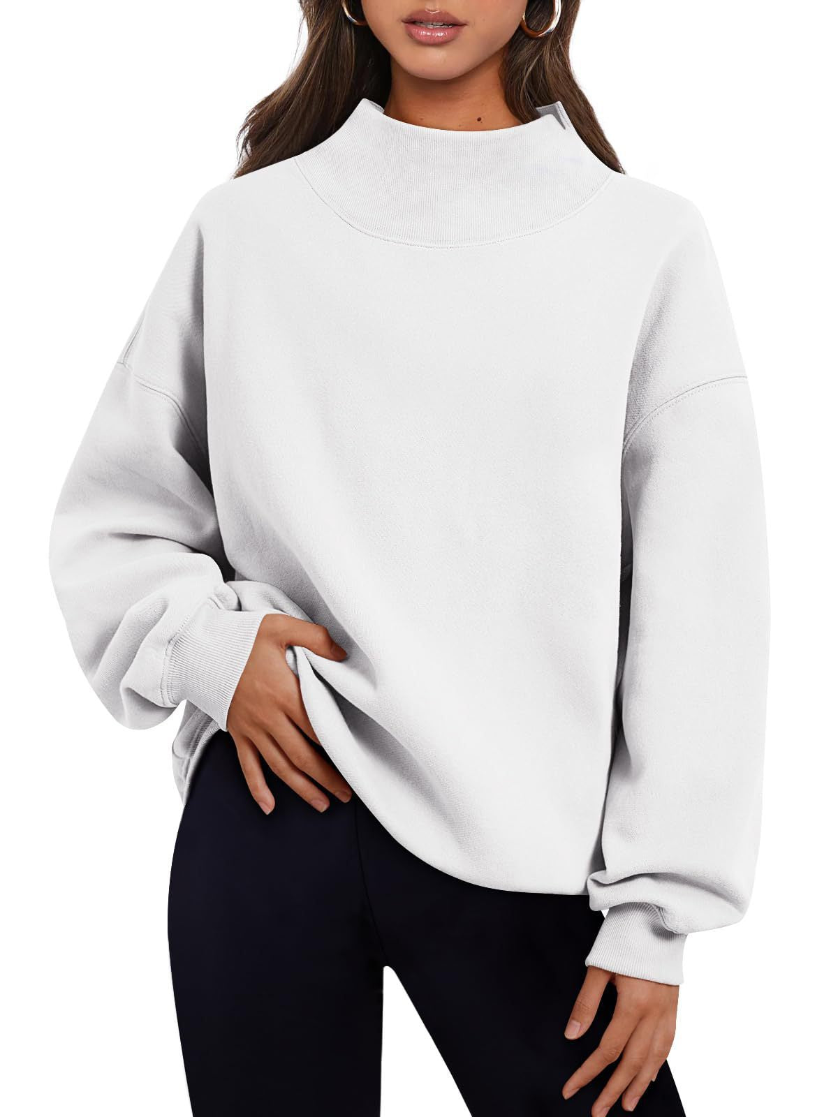 Cozy Highneck Fleece Pullover Everyday