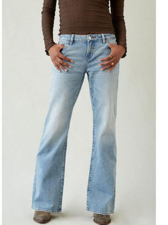 Comfortable loose straight leg jeans