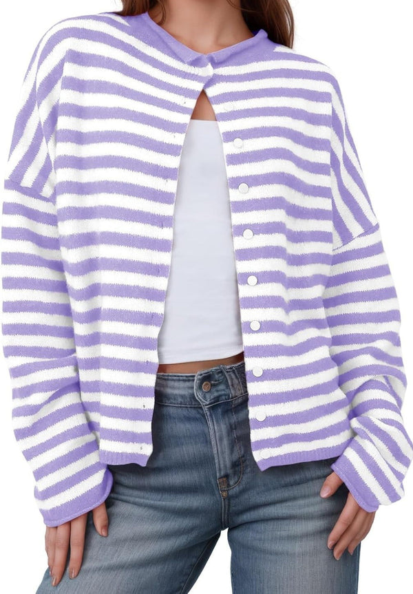 Everyday Stripe Knit Cardigan