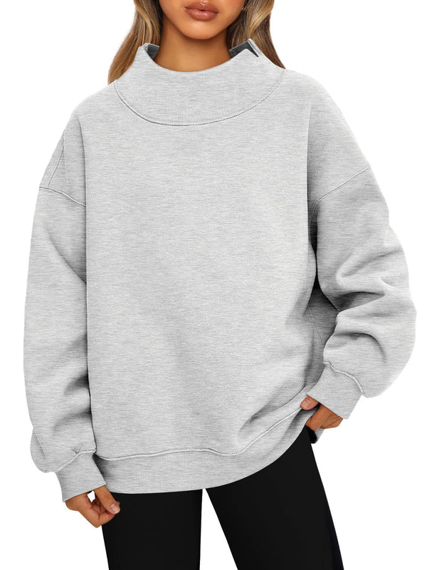 Cozy Highneck Fleece Pullover Everyday