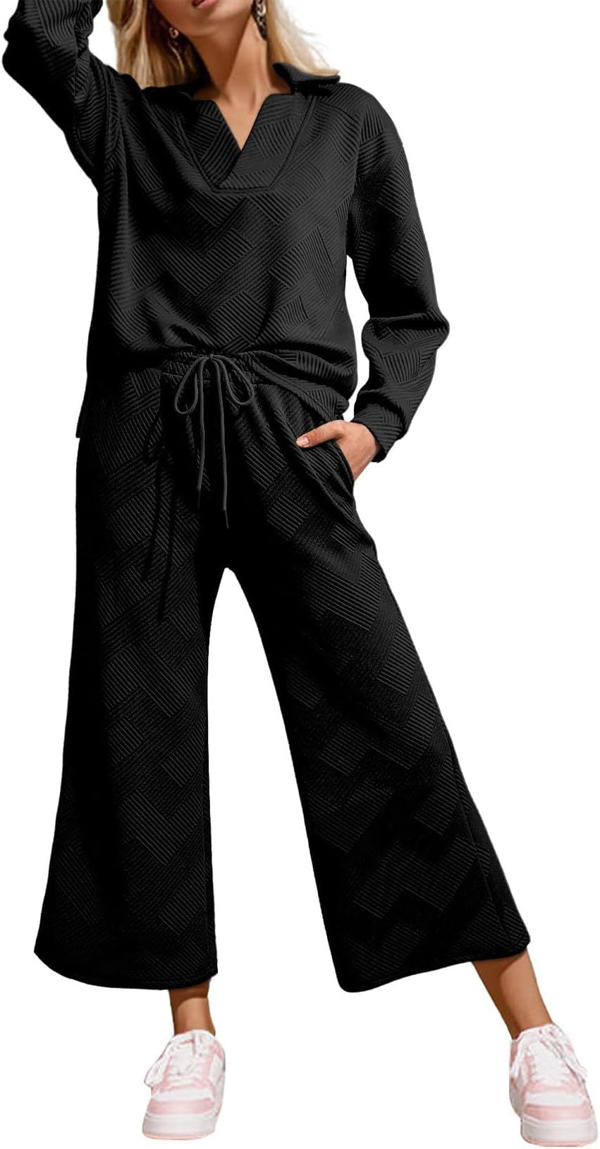 Textured casual and comfortable suit