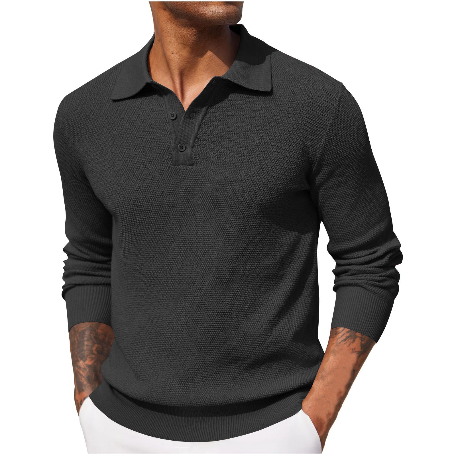 Classic Everyday V-Neck Polo Shirt