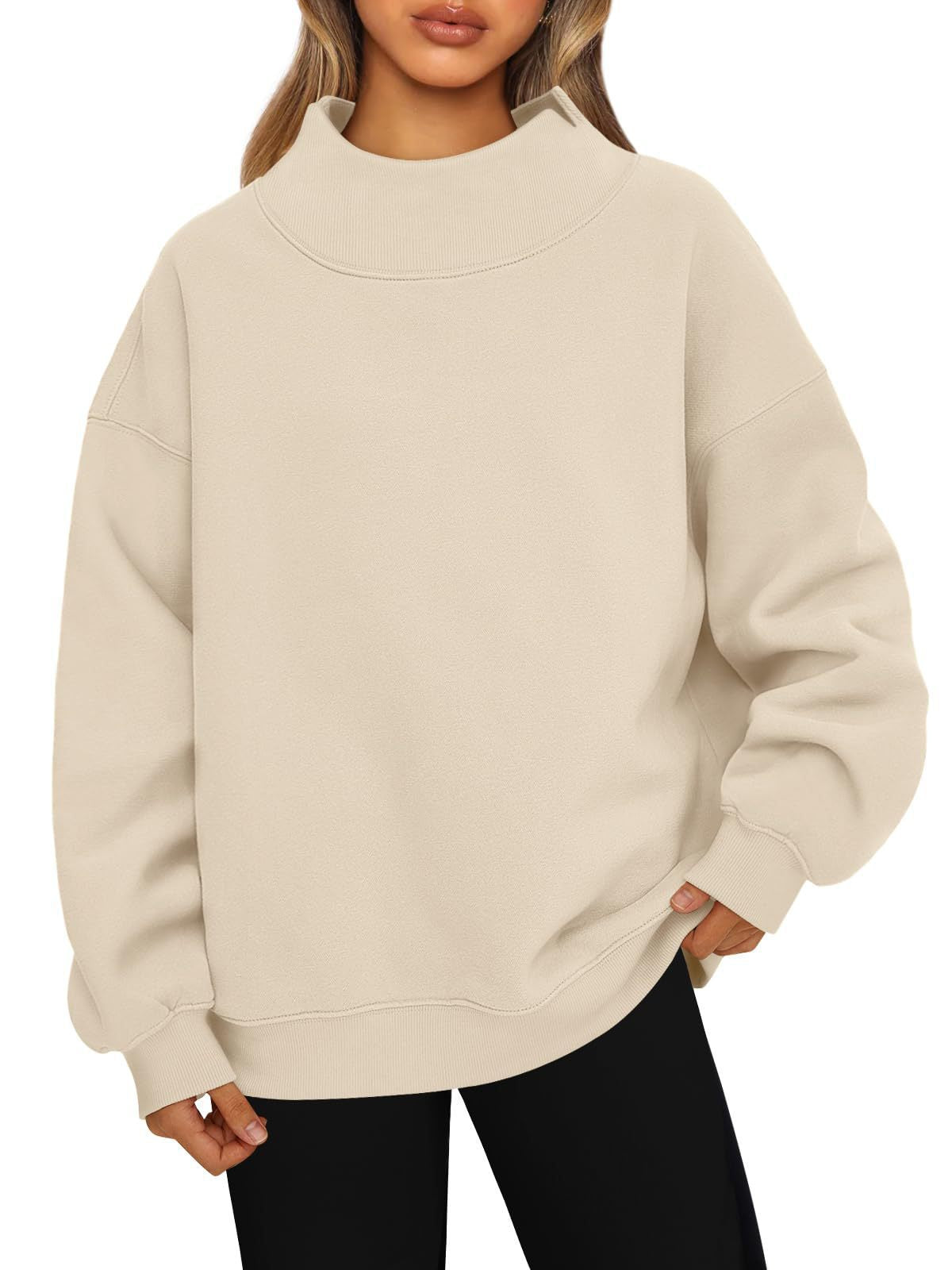 Cozy Highneck Fleece Pullover Everyday