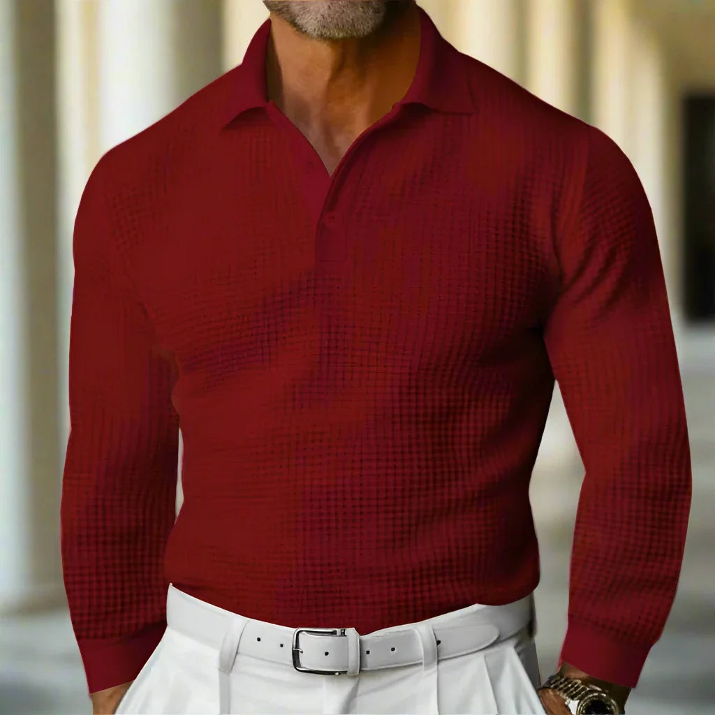 Warm sweater polo shirt