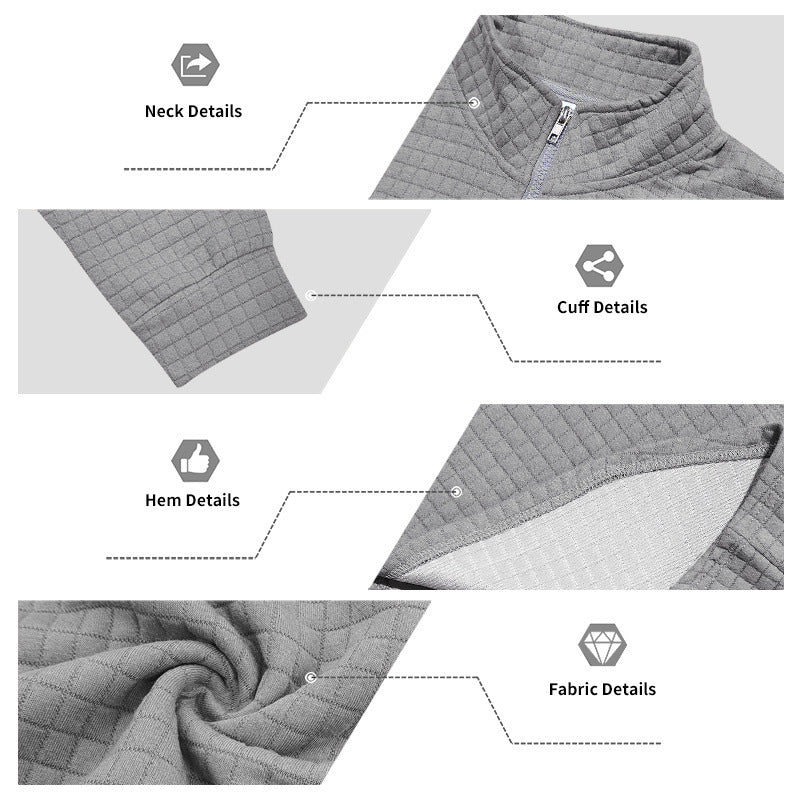 Men's jacquard pullover sweatshirt