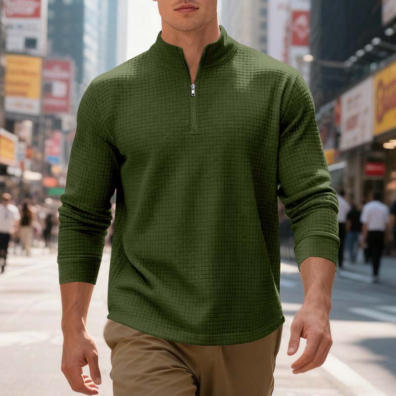Men's jacquard pullover sweatshirt