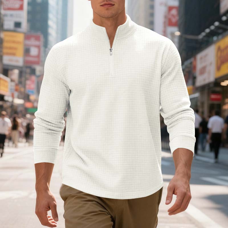 Men's jacquard pullover sweatshirt
