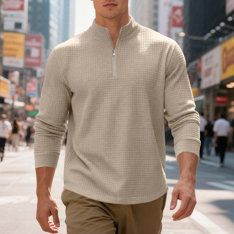 Men's jacquard pullover sweatshirt